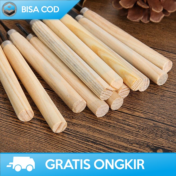 SET ALAT UKIR PAHAT KAYU 12IN1 PERALATAN DIY TOOKIE WOOD CARVING ART