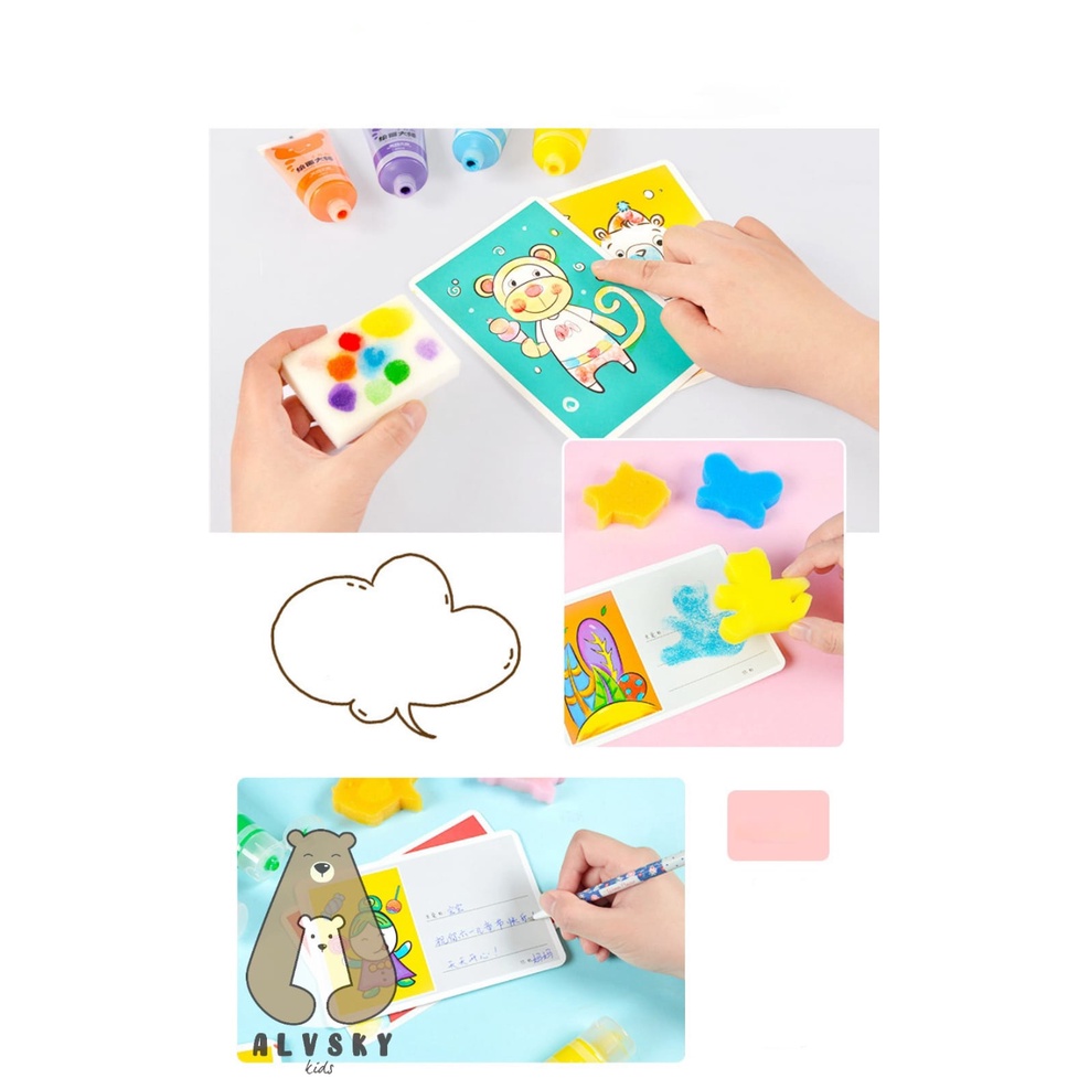 FINGER PAINT NON TOXIC HAND PAINTING CAT TANGAN ANAK