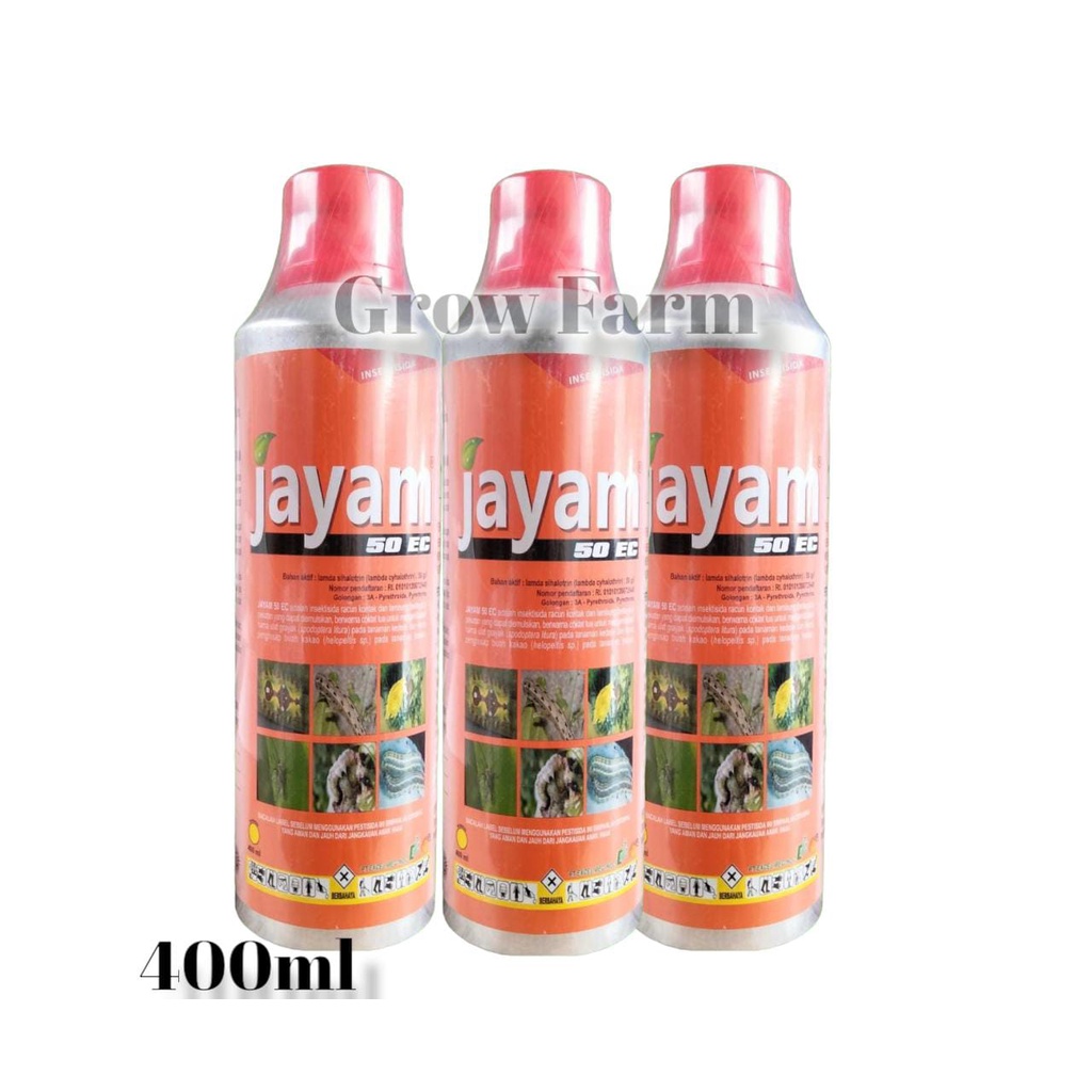 Insektisida JAYAM 50 EC 400ML Pembasmi Hama Ulat Gyarak Pada Tanaman Kedelai dan Kakao Bahan Aktif L