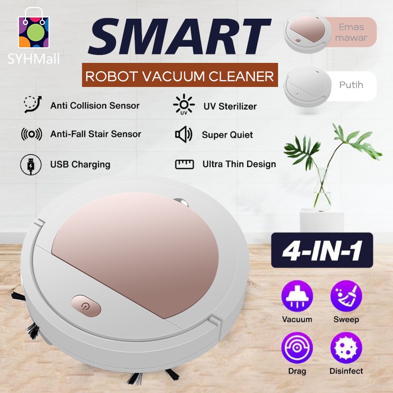 SYH Mall Robot Vacum Cleaner/4 in 1 Robot Vacum/Robot Cleaner/Robot Vacum Cleaner Sweeping Robot / SMART VACUUM CLEANER