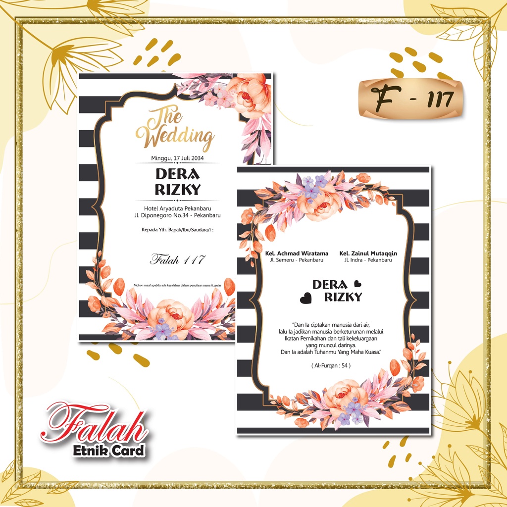 Undangan Falah 117, Falah 118, Falah 119