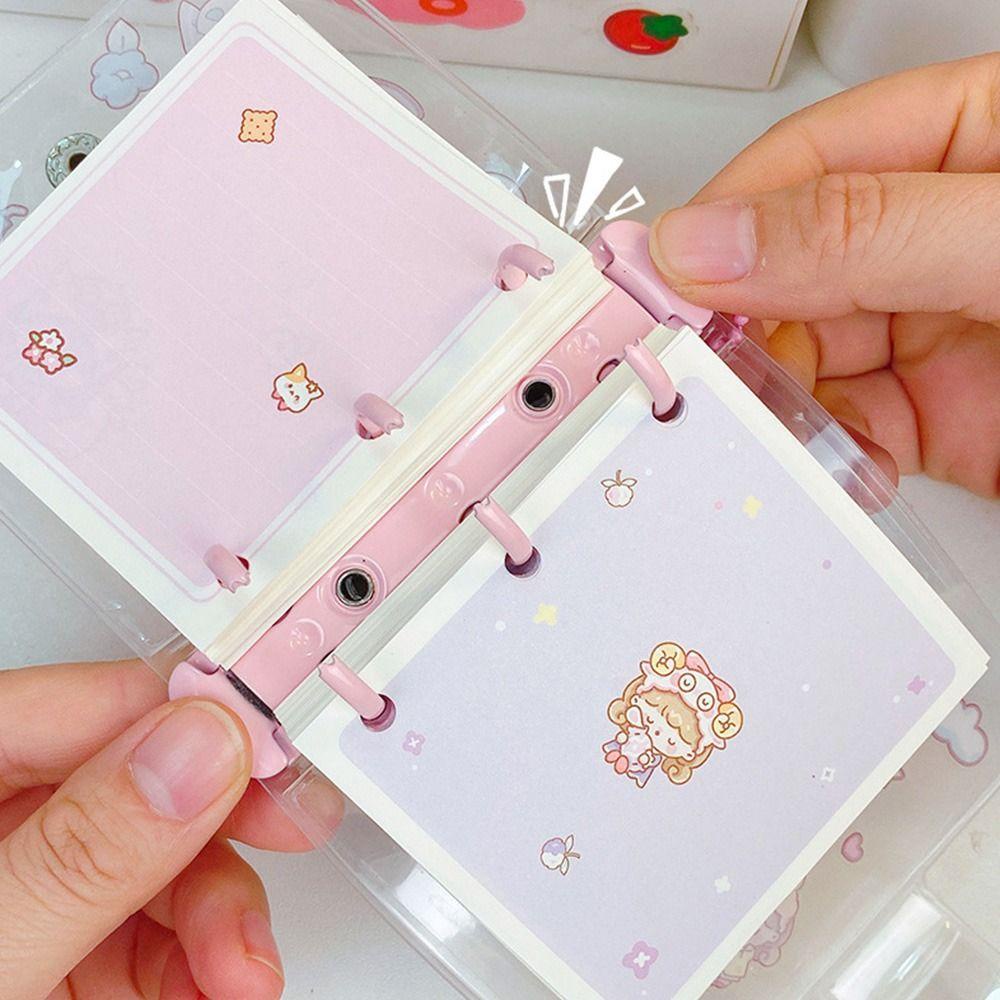 R-flower Notebook Alat Tulis Mini Halaman Dalam Dengan Liontin Hand Akun Diary Loose Leaf Journal Book