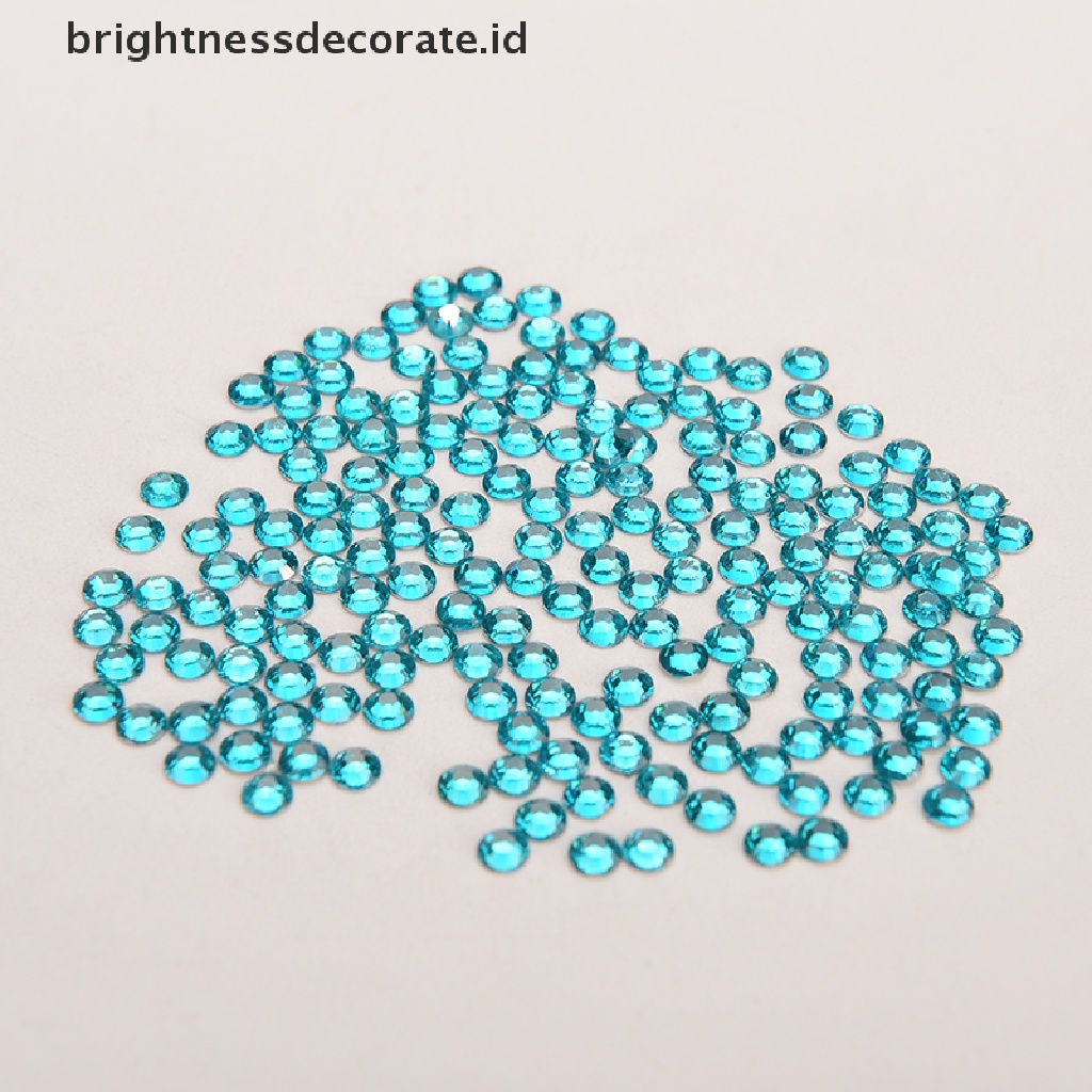 [Birth] Banyak 1000 Pcs Berlian Imitasi Segi Flatback Kristal Manik-Manik Bulat Nail Art DIY 4mm Baru [ID]