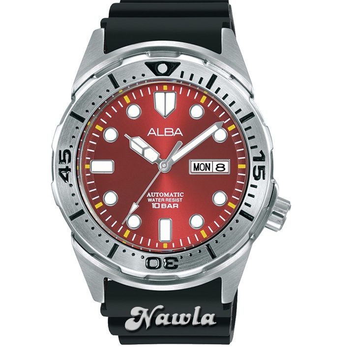 Alba Automatic AL4381X1 Maroon Dial - Jam Tangan Pria AL4381