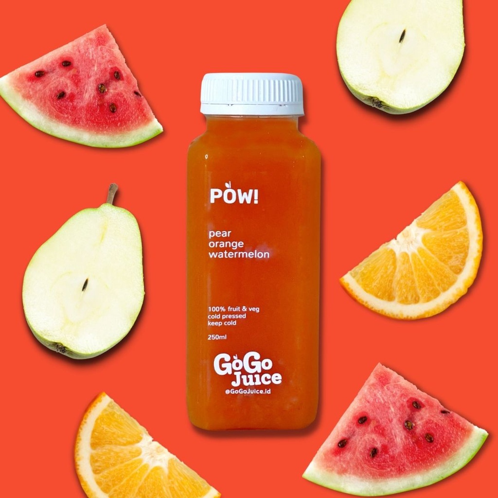 

POW! 250ML | Cold Pressed Juice Jus Pir Jeruk Semangka 100% Murni Asli Anti Virus Fruit Juice