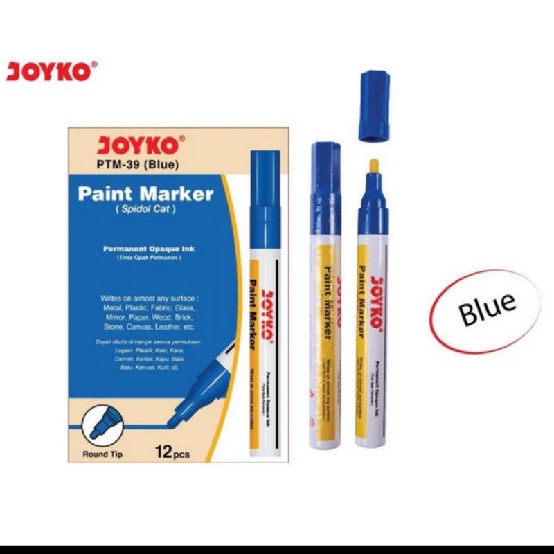 

spidol.joyko.paint.marker.PTM 39blue.isi12pcs