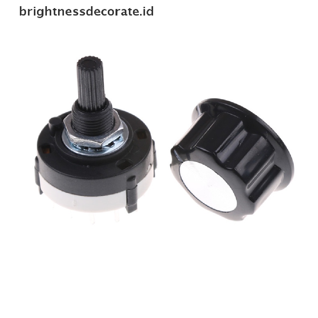 [Birth] 1pcs Saklar Selector Channel Putar RS26 2posisi Tiang6 Dapat Dipilih Dengan Knob [ID]