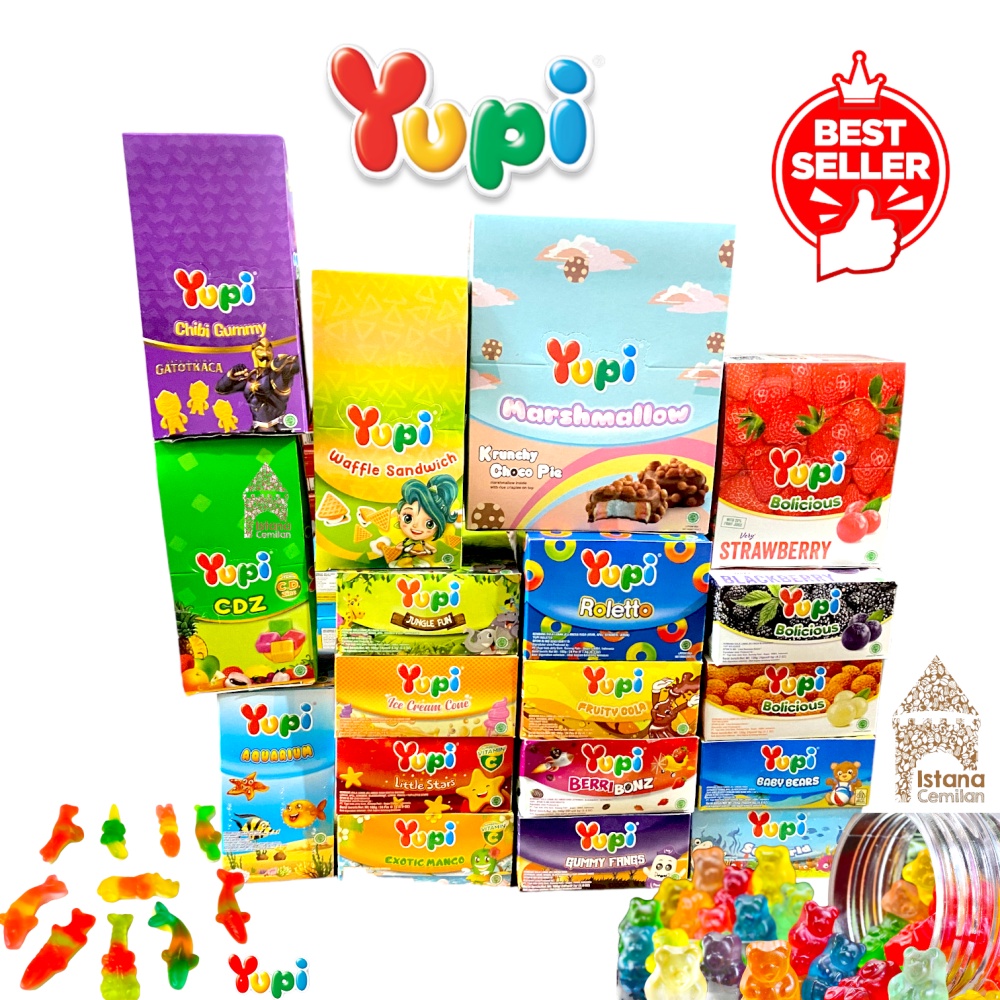 YUPI CDZ / Marshmallow /  Bolicious / Choco Glee / JungleFun / Sweet heart PACK Permen Halloween