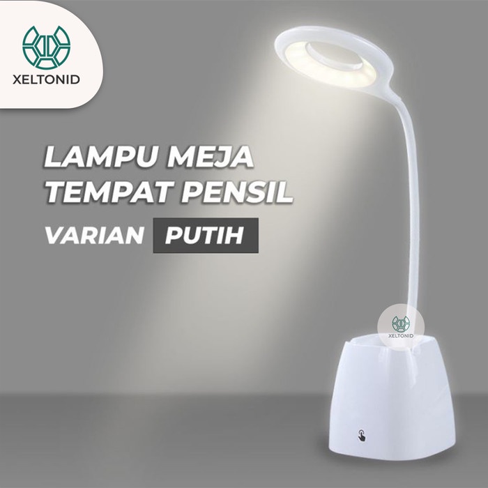 

Terlaris ✨ -Lampu Meja Belajar LED Portable Lampu Baca Tempat Pensil Flexible - Putih- 2.1.23