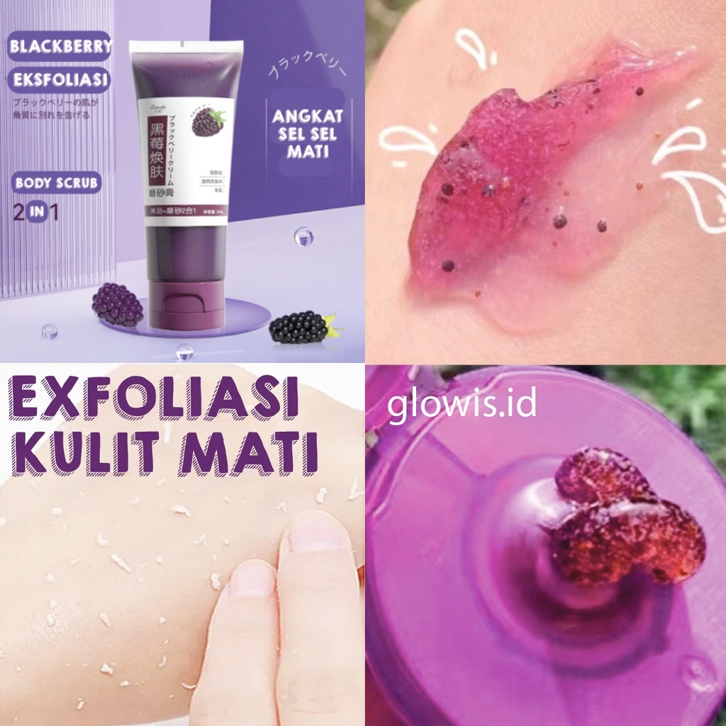 Blackberry Exfoliating Gel Body Scrub Eksfoliasi Kulit Mati 60ml XX072