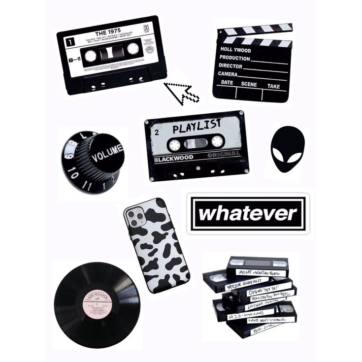 

Stiker Tumblr Black Aesthetic Series A - Stiker HP Handphone - Stiker Laptop - Stiker Scrapbook - Sticker Mini Cute