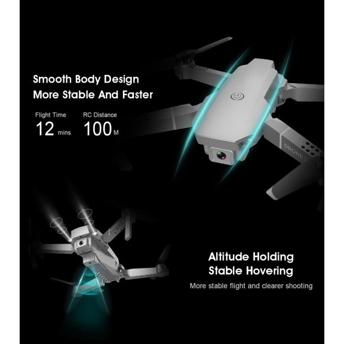 Drone E68 Mini Rc Drone 4K Hd Camera Wifi Fpv Quadcopter Vs Dji Mavic Best Seller