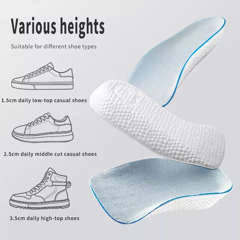 INSOLE PENINGGI BADAN SOL PENAMBAH TINGGI PRIA DAN WANITA ALAS SEPATU TUMIT