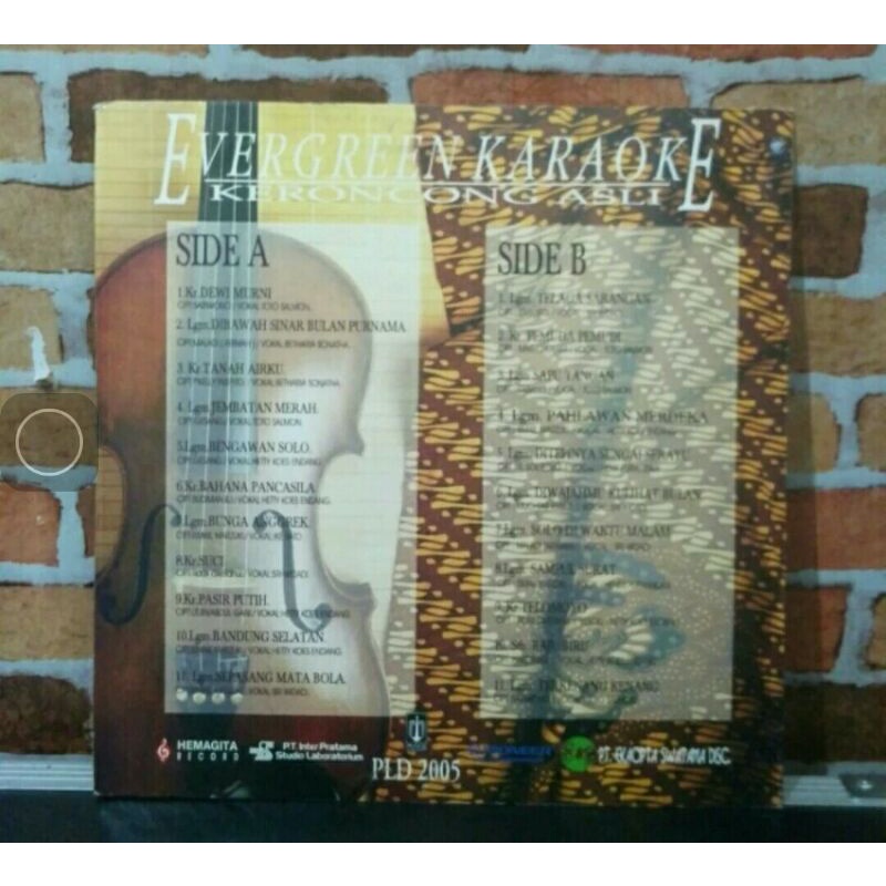 Kaset Laser disc Evergreen Karaoke Keroncong Asli