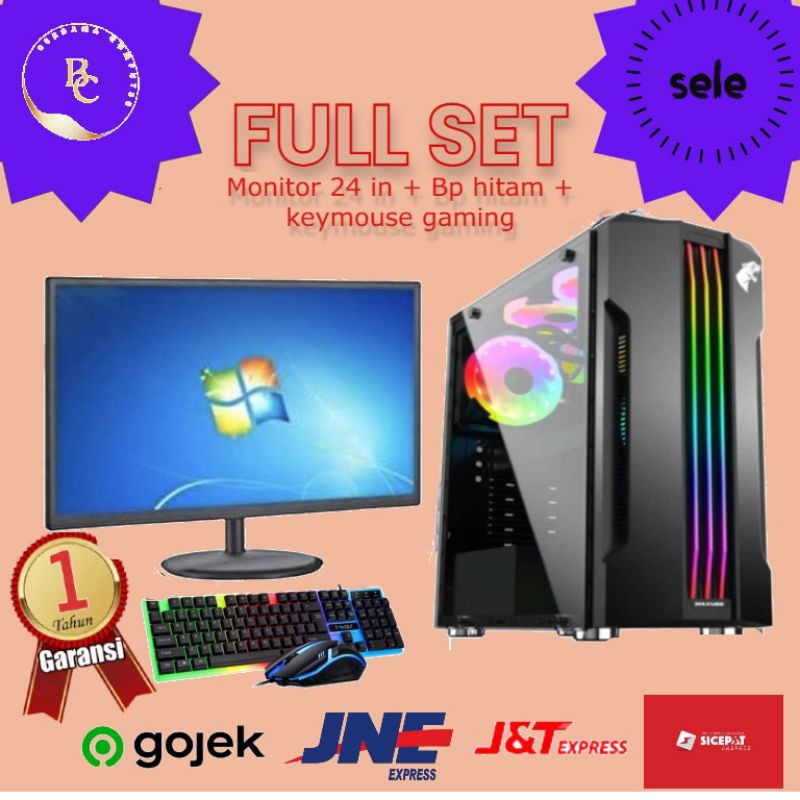 Full set Pc gaming Valorant i7 /Ram 16gb/Ssd 240gb/Vga Gt 1030/Monitor Led 24 inc/ key mouse Gaming