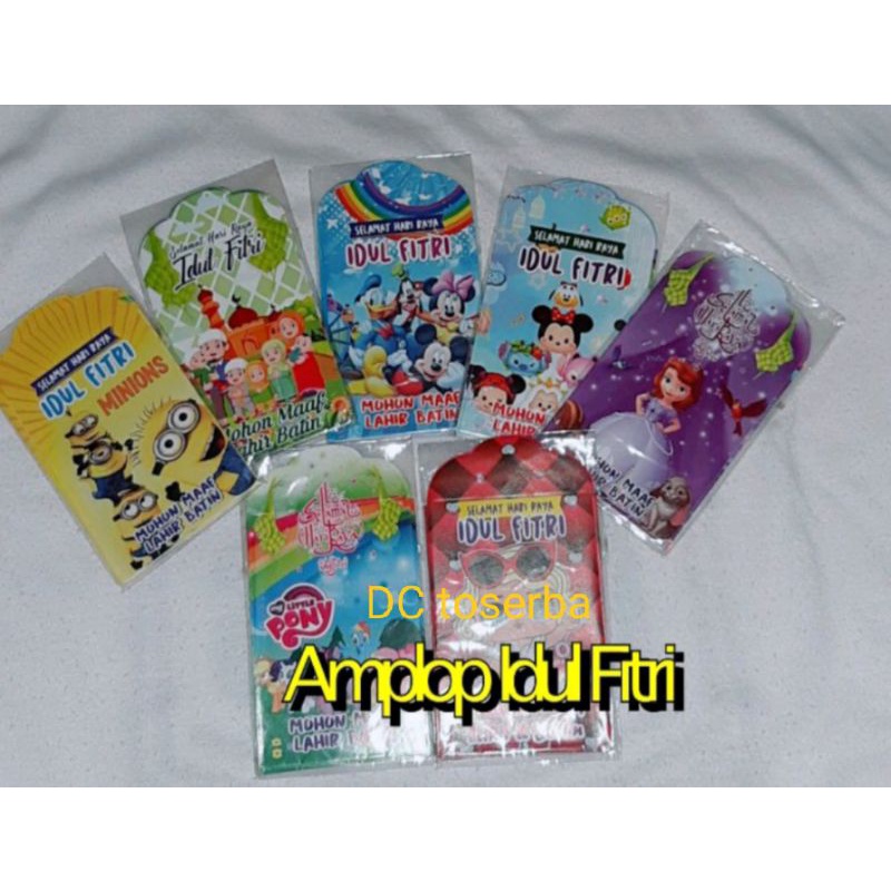 

amplop lebaran karakter/amplop lebaran 1 pack isi 10