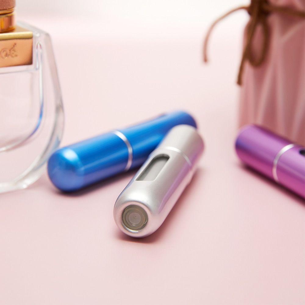 Rebuy Bottom-filled Perfume Bottle Portable 5ml Liquid Self-pumping Aluminium Pelembab Botol Isi Ulang