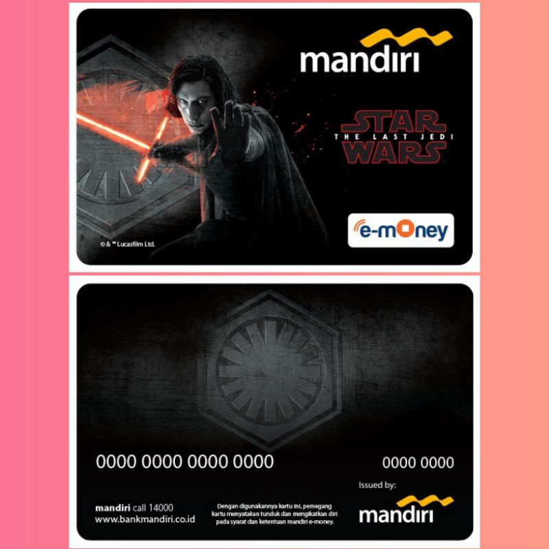 Mandiri eMONEY Star Wars - KYLO RAN ORI /Like eTOLL Tapcash Flazz or Brizzi