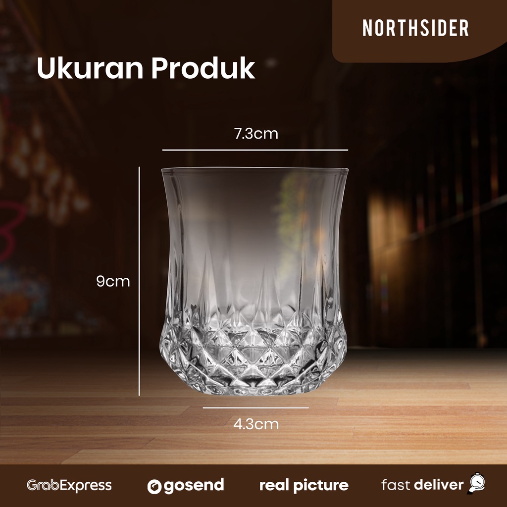 GELAS KACA TEH KOPI MINUMAN WHISKEY SCOTCH GLASS MASONRY 8707 - 215ML