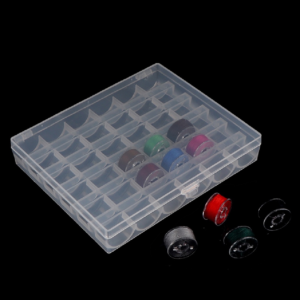 [lalatag] 36kuntum Bobbins Kosong Mesin Jahit Bobbin Case Organizer Storage Kotak Plastik [ID]