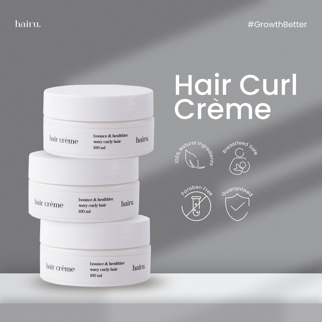 HAIRU HAIR CURL CREME by dr. Aghni Vitamin Rambut Keriting Gelombang Defining Cream