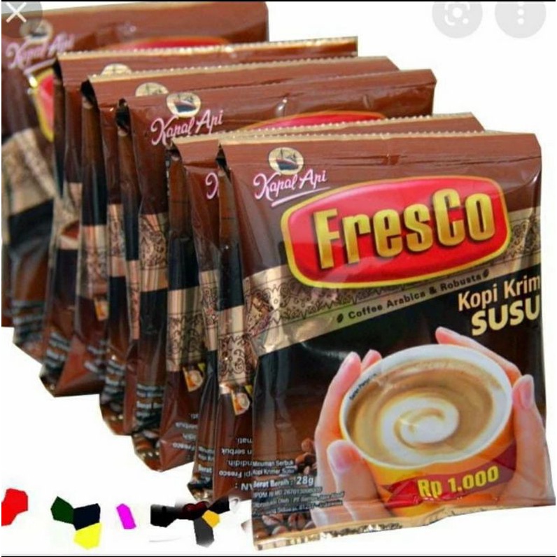 

KOPI FRESCO KRIM SUSU RENCENG ( 10 x 28gr) / FRESCO KOPI SUSU / KOPI KAPAL API FRESCO / KOPI BUBUK