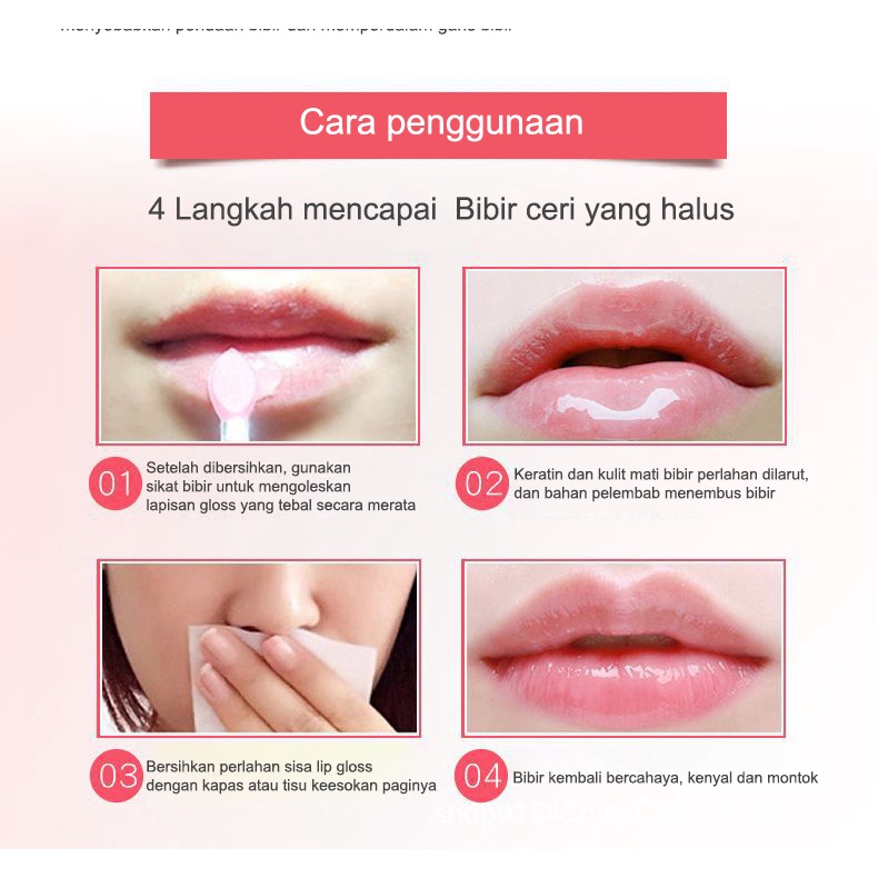 Serum bibir Masker bibir untuk bibir hitam 10g Perbaikan pelembab bibir kering dan pecah-pecah masker perawatan bibir memudarkan kerutan bibir