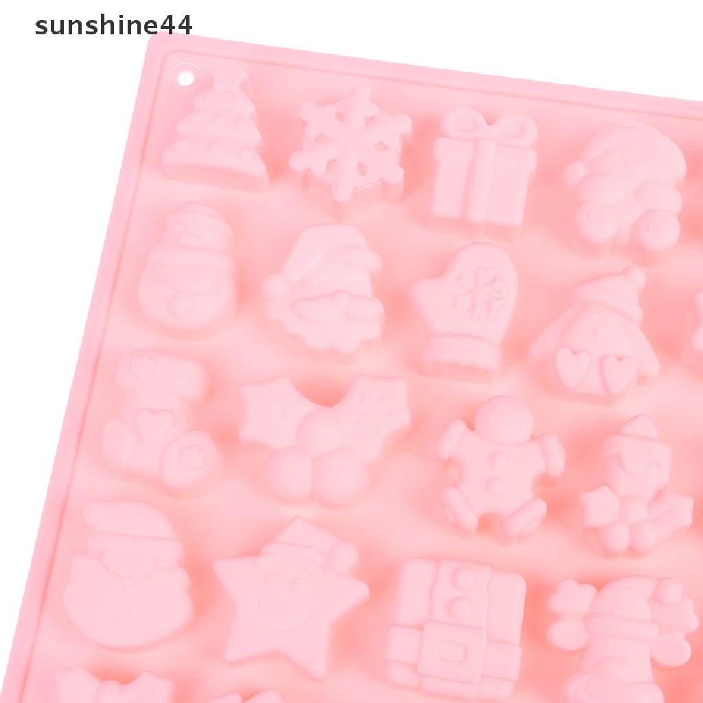 Sunshine 25rongga Natal Snowman Cetakan Silikon Cetakan Kue Coklat Alat Baking.