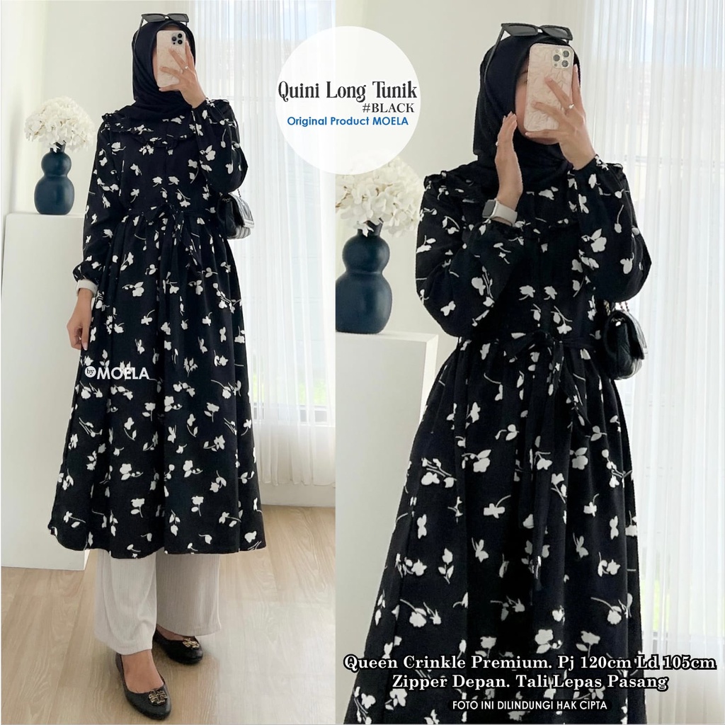 ORIGINAL MOELA TUNIK MOTIF DAN TUNIK POLOS/QUINI Long tunik/MELIA Tunik/Nara Tunik/Tabia Tunik/Ines 