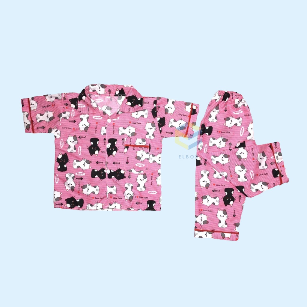 Bisa COD ELBOX Piyama Anak Pilih Motif 1 - 5 Tahun / Baju tidur Anak / Setelan Baju Anak