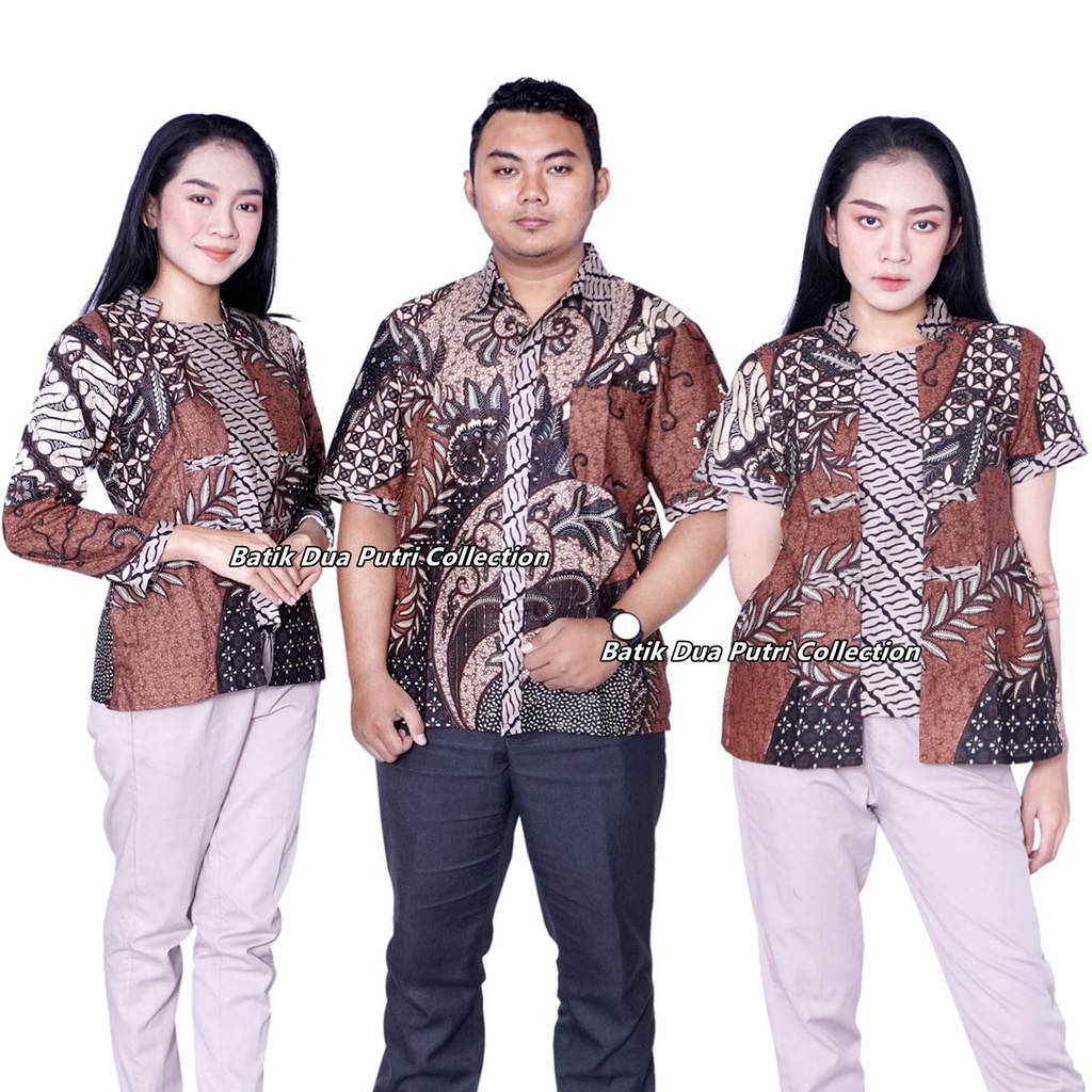 Blouse Batik Wanita Modern Trendy Terlaris By Batik Dua Putri Collection