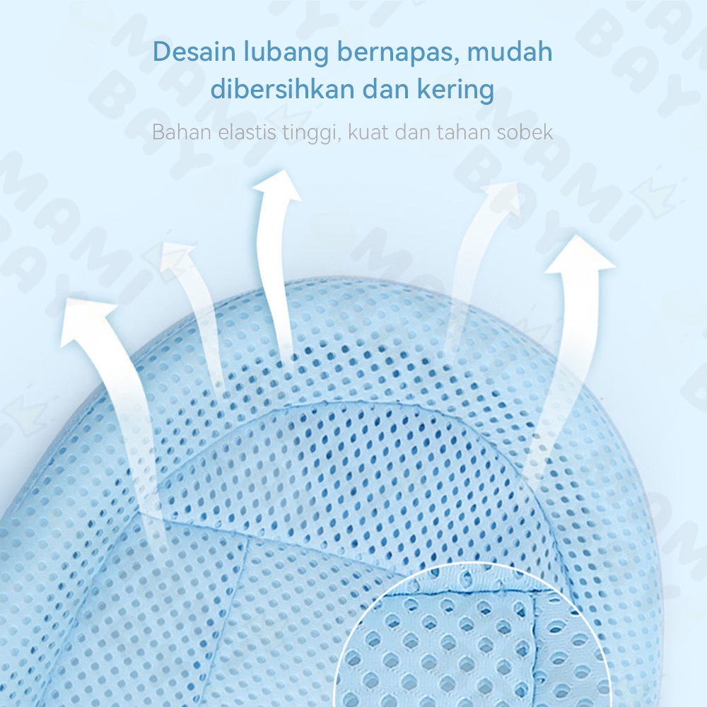 Mamibayi Jaring bak mandi bayi anti slip anti tenggelam empuk tebal/Baby bath helper