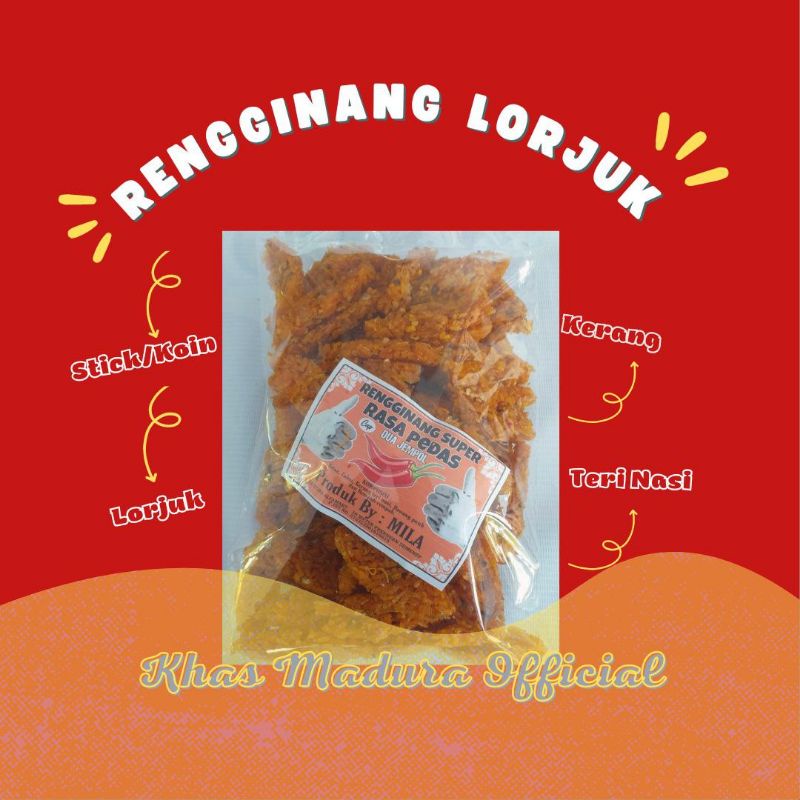 

RENGGINANG LORJUK BALADO PEDAS GURIH RENGGINANG MENTAH 500 GRAM KHAS MADURA