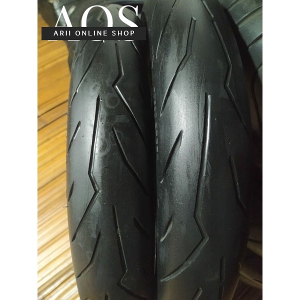 Sepasang ban PIRELLI DIABLO ROSSO 80/90-14 dan 90/90-14 Beat Vario Mio/ Ban metik ring 14 SEKEN UKIR