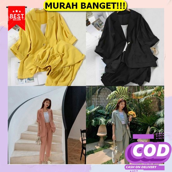 Bisa Cod Alice Daily Set Setelan Celana Terlaris Size L Xl Xxl Rayon Polos Size Jumbo Busui Modern S