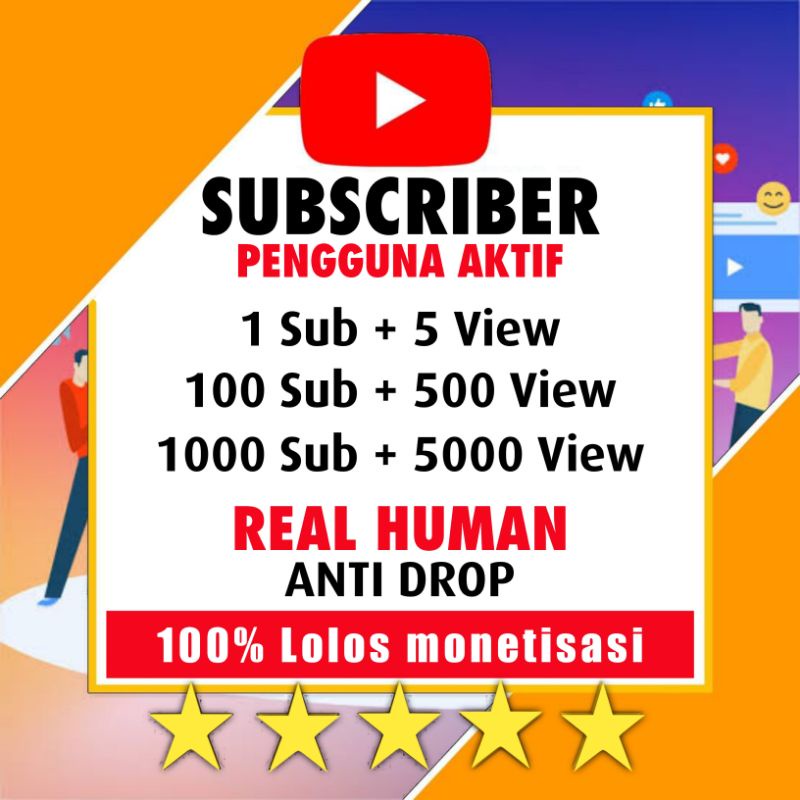Subscriber Youtube Aktif Monetisasi - Non Drop Bergaransi (Permanen)