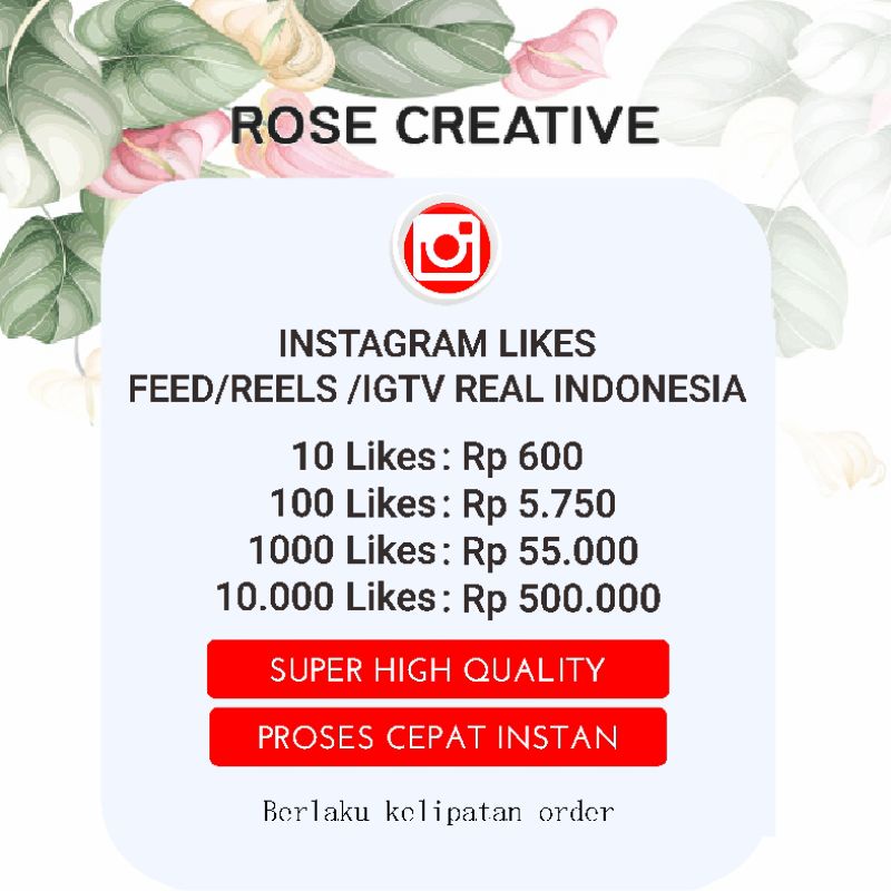 TERMURAH LIKES IG INDONESIA