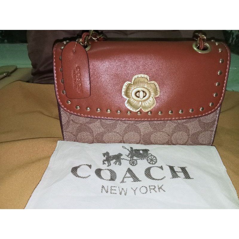 tas wanita Sling rantai coach