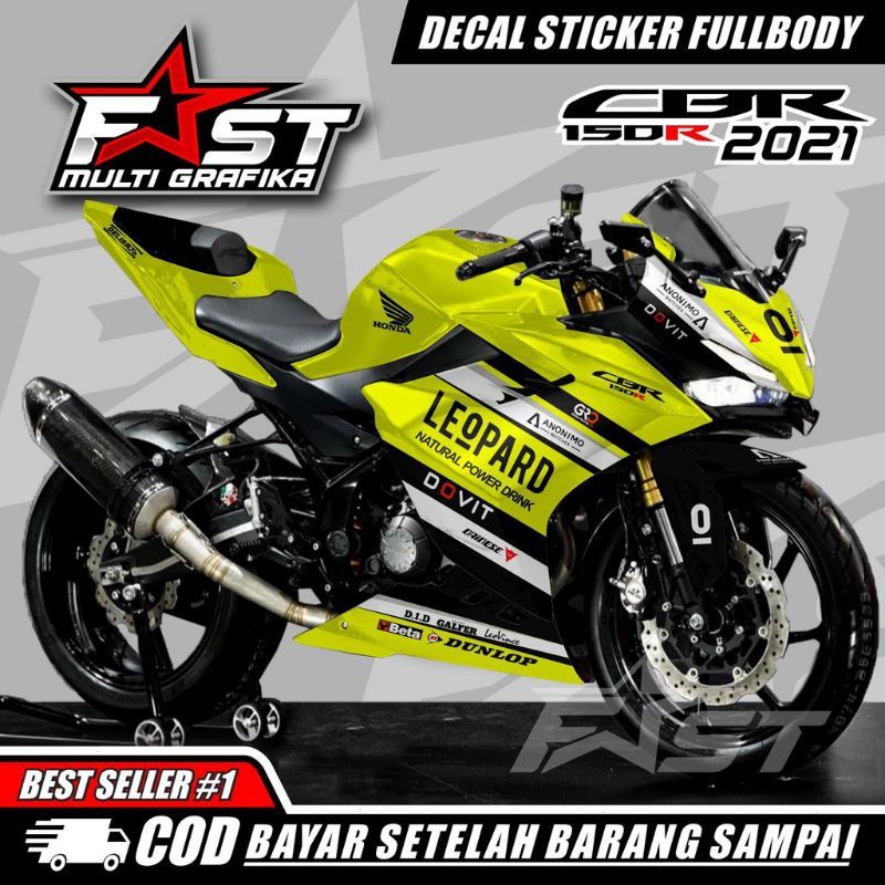 Decal sticker Honda CBR 150R 2021 full body bisa cod motif leopard Decal sticker CBR full body