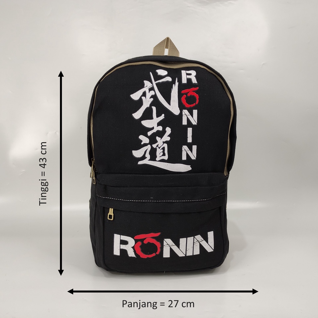 Tas Ransel Pria Dewasa Premium Ronin Original baepack / Tas Backpack Cowok / Tas Punggung / Tas Sekolah / Tas Kanvasa