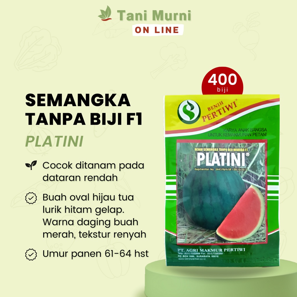 Jual Benih Semangka Non Biji Hibrida F Platini Gram Shopee Indonesia