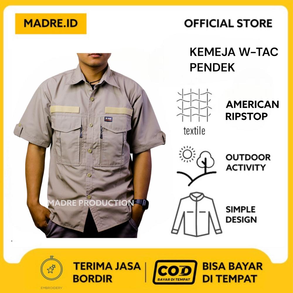 W-tac Series - Kemeja Tactical Lapangan Pdl Outdoor Lengan Pendek