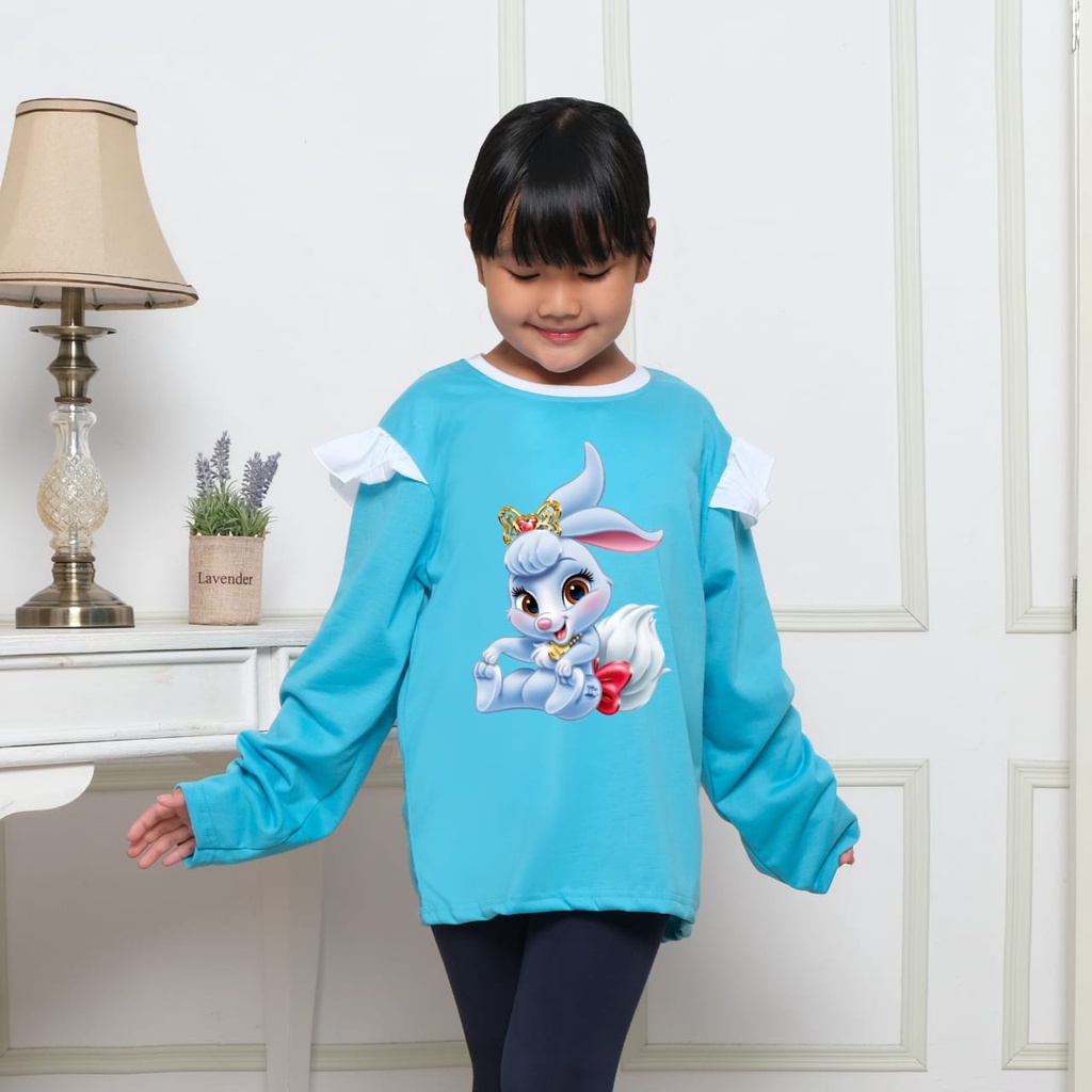 Hzl_outfit Baju Oblong Model Anak Lengan Panjang Cute Bunny (Baju Anak Lengan Panjang)