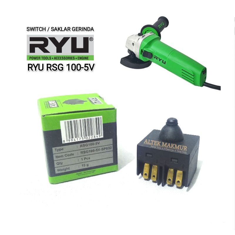RYU RSG100-5V Switch Saklar Mesin Grenda Tipe RSG100-5 V Original / Skakel On Off Trigger Mesin Grin