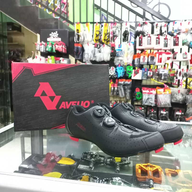 Sepatu Roadbike Avelio Sepatu Sepeda Cleat Black