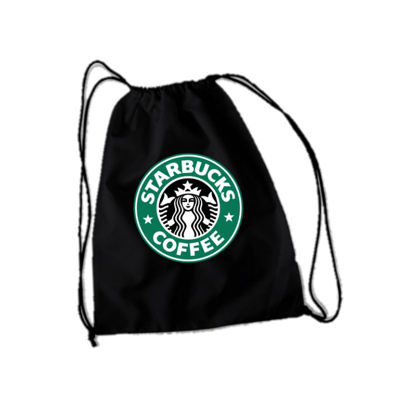 TAS SERUT GENDONG STARBUCK /TAS SERUT PRIA WANITA KANVAS /STRINGBAG WANITA /STRING BAG TERMURAH