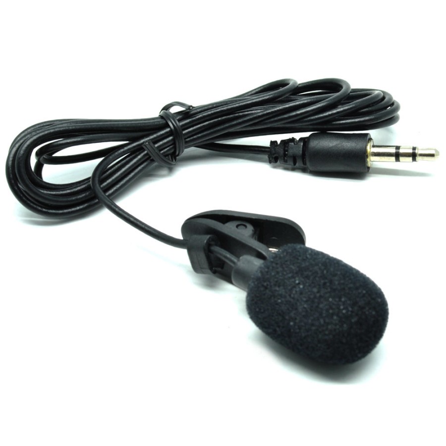 Clip On Microphone Eksternal Mic Kabel + Clip for Hp Laptop Handphone