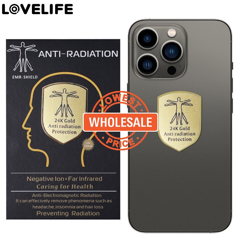 [Harga Grosir] Stiker Perlindungan Anti-Radiasi Universal Radiation Blocker Shield-Berbentuk Stiker Telepon Golden Stiker Perisai Radiasi Komputer Aksesoris Perlindungan Telepon