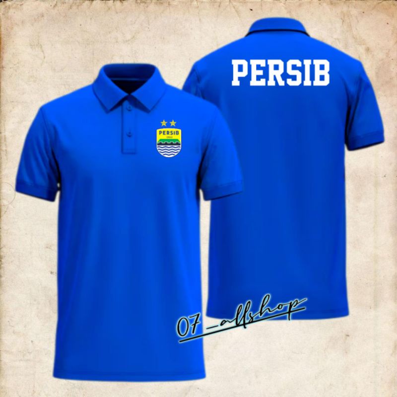Kaos Polo Shirt Tshirt Baju Kerah Distro PERSIB BANDUNG OFFICIAL Polos Custom pria wanita Indonesia