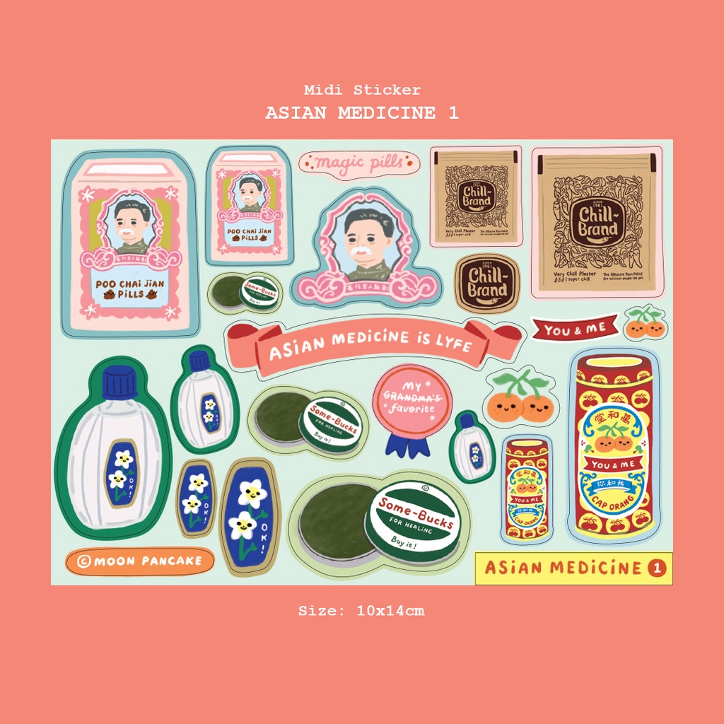 

Moon Pancake Midi Sticker - Asian Medicine 1